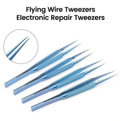 Tweezers Precision Repair Tools 0.15mm Microscope Tweezers Probes for Electronic Repair Cell Phone PCB Board Clamps