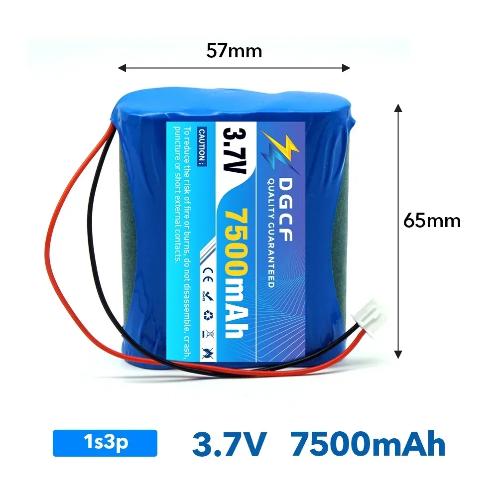 3.7V 1S1P-1S6P 2.5/5/7/10/12.5/15Ah 18650 Rechargeable Lithium Battery Pack LED Light Bluetooth Speaker Emergency DIY Batteries