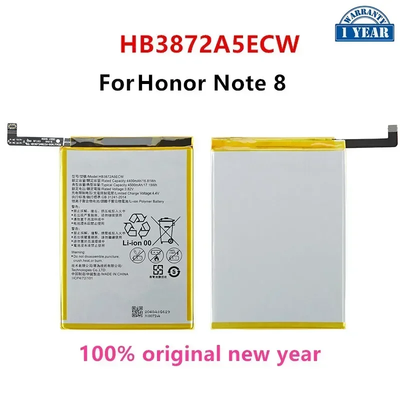 

100% Orginal HB3872A5ECW 4500mAh Battery For Huawei Honor Note 8 Note8 EDI-DL00 EDI-AL10 Replacement Batteries