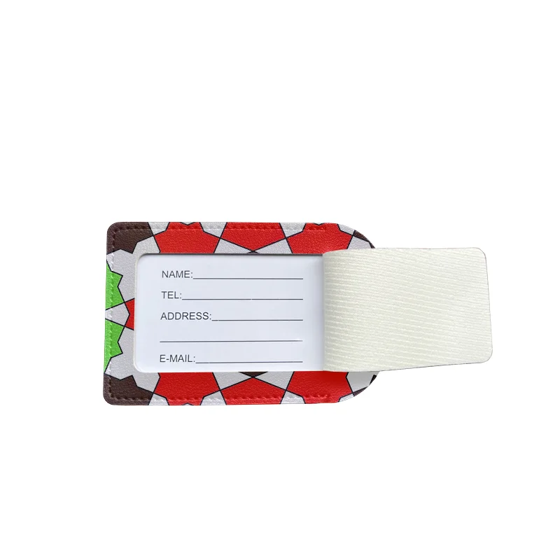 Geometric Art Luggage Tags Personalized Suitcase Tag Airplane Travel Useful Accessories Privacy Cover Luggage Label