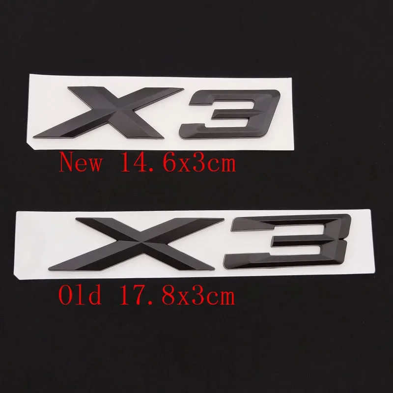 شعار ABS ثلاثي الأبعاد لسيارات BMW X3 F25 E83 G01 G45 X3 شعار الحروف شارة ملصق صندوق السيارة الخلفي Xdrive 20d 30d 20i 28i 30i 35i ملحقات