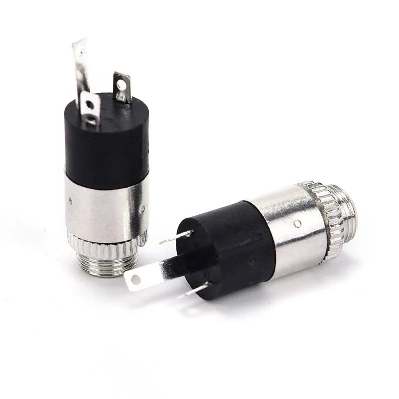 5PCS PJ392 3,5mm Silber Stereo Weibliche Sockect Verlinkt Jack mit Schraube 3,5 Audio Kopfhörer Stecker PJ-392