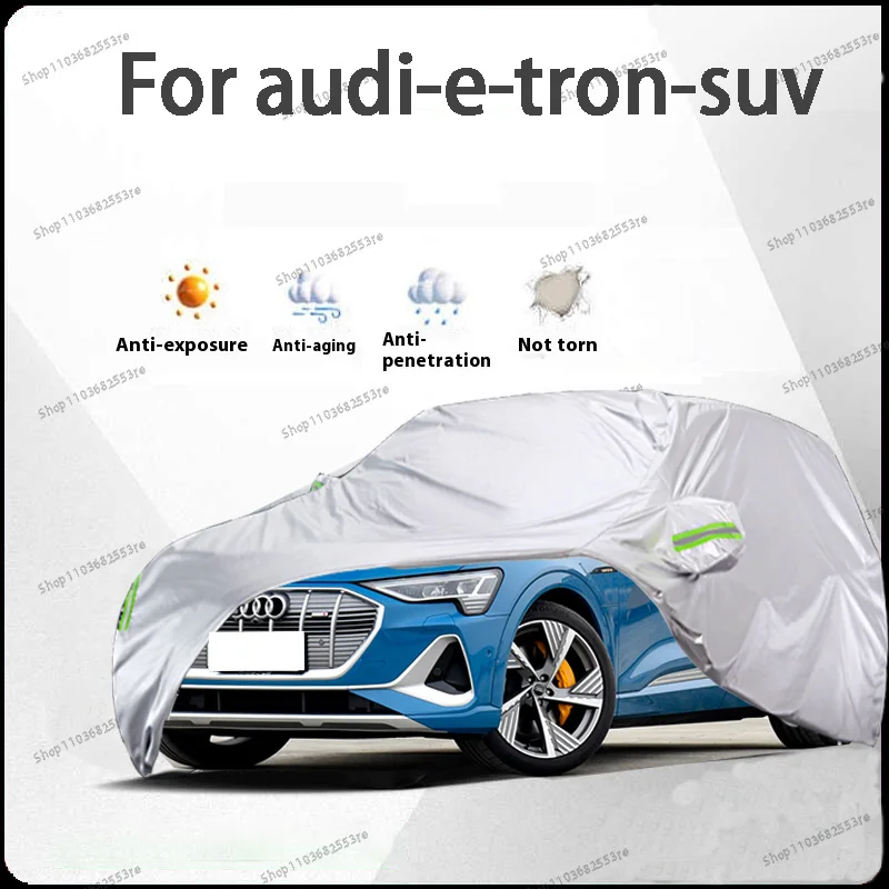 

For Audi E-Eron Fit Car Cover - Waterproof, Dustproof, Sunshade (UV), Snowproof | Silve Full Cover with All-Day Protection
