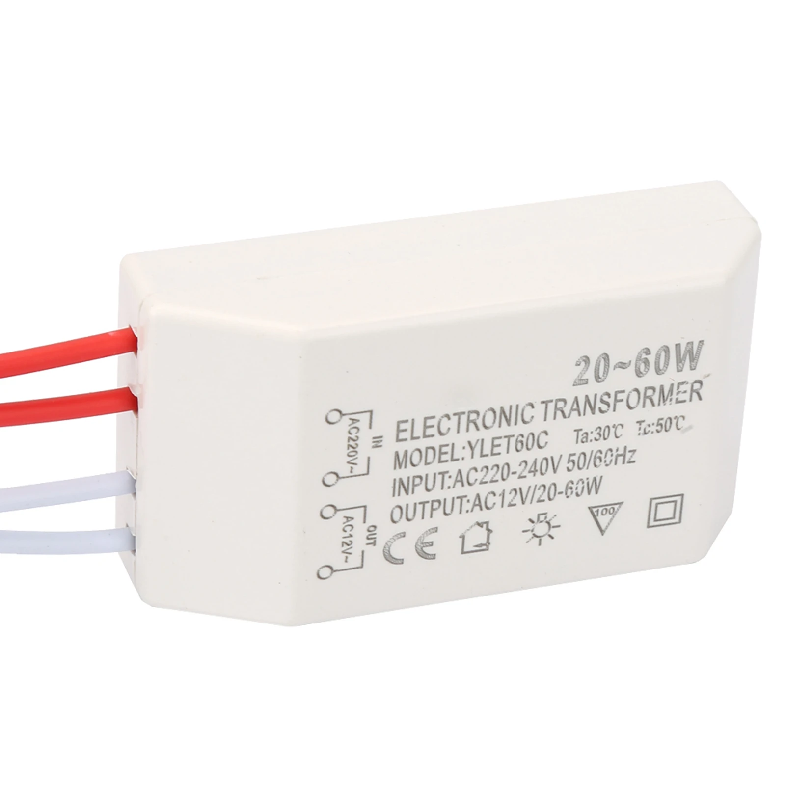 220V to AC 12V Electronic Transformer Voltage Converter 20‑60W Smart Power Supply Driver 220V to 12V Electronic Transformer