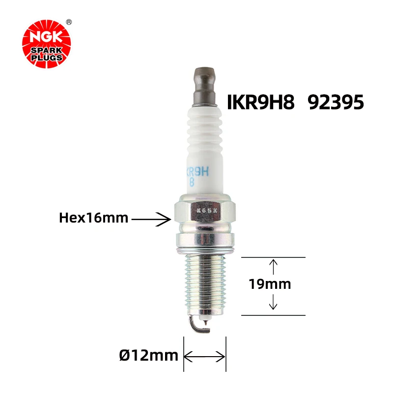 NGK Iridium Platinum Spark plug IKR9H8 92395 is suitable for the Fiat Philombo Elegance Elegance 1.4T（4PCS)