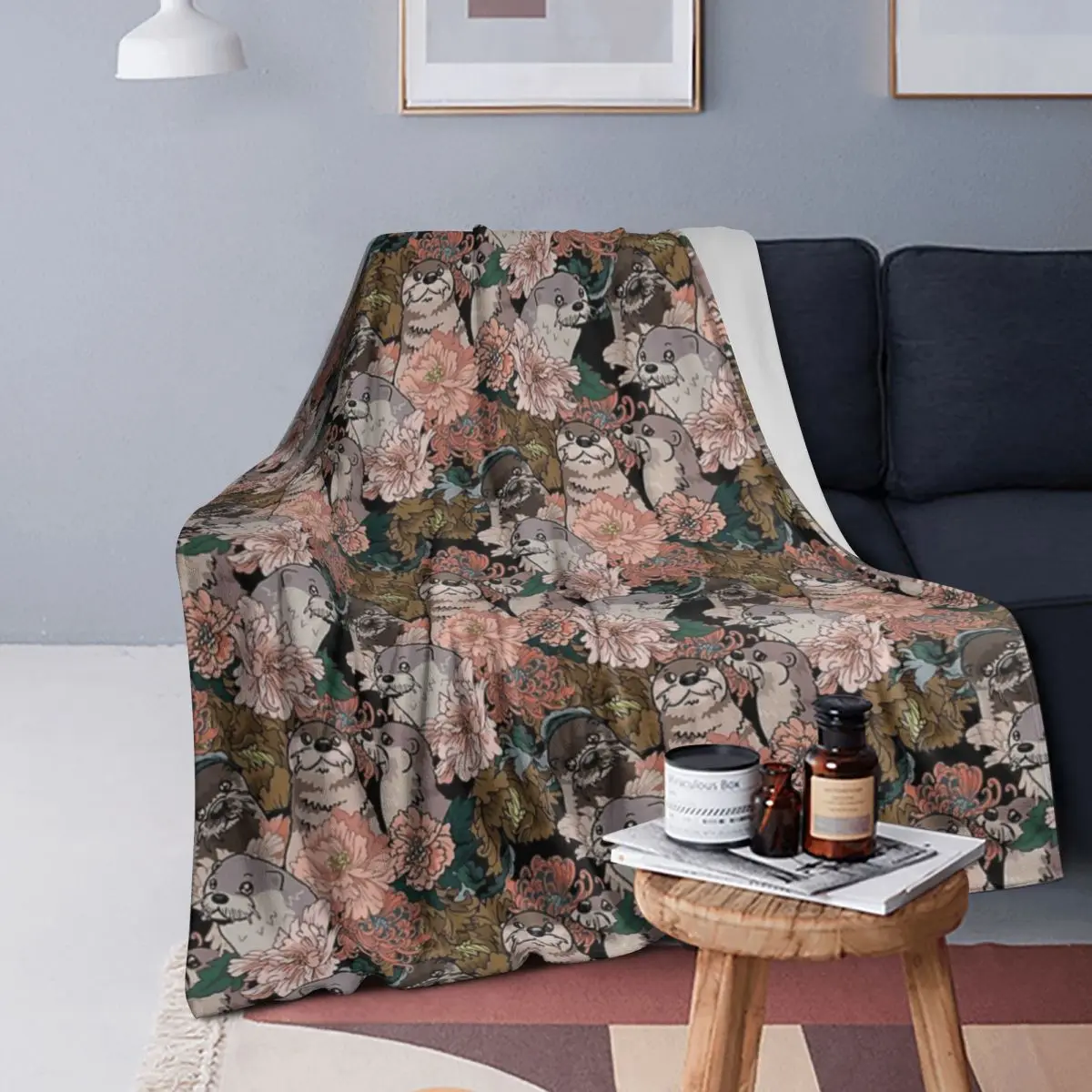 

Because Otter 1 Blanket Soft Warm Flannel Throw Blanket Bedding for Bed Living room Picnic Travel Home Sofa