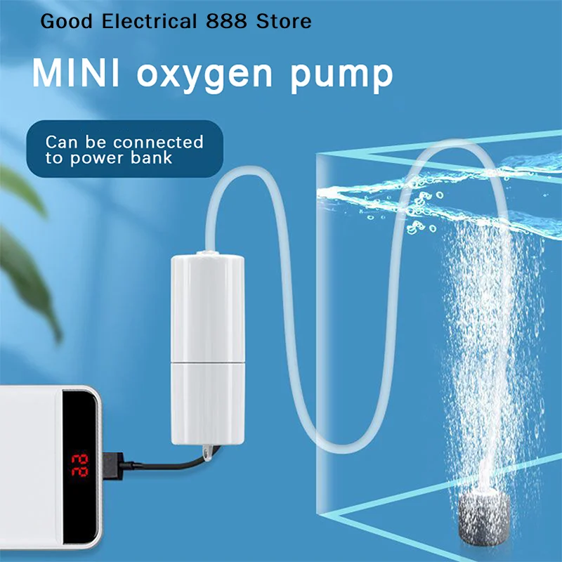 Aquarium Oxygen Air Pump Fish Tank USB Silent Air Compressor Aerator Portable Mini Small Oxygenator Aquarium Accessories 5v 1W