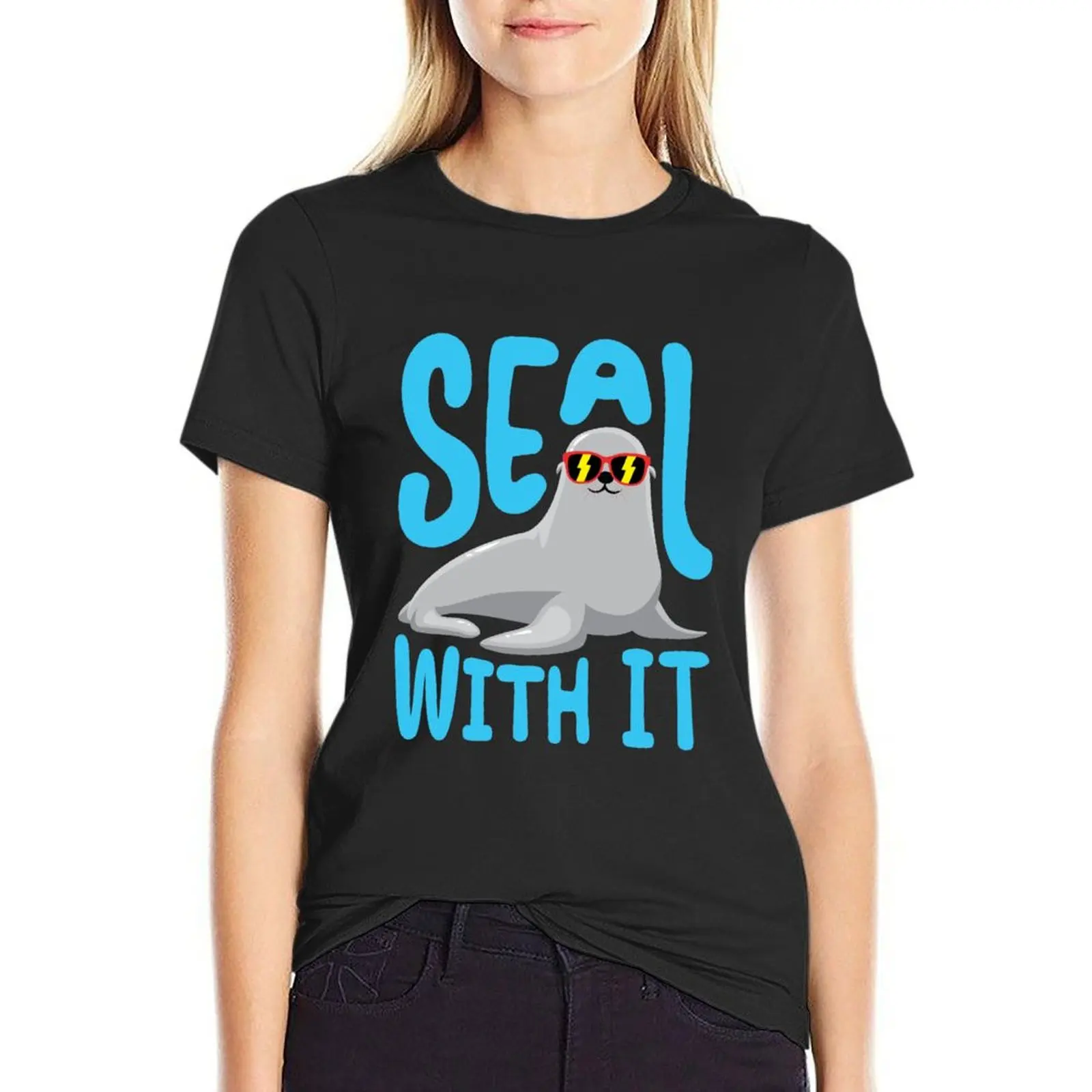 Seal With It Seals Sea Life T-Shirt animal print shirt for girls Short sleeve tee t-shirts for Women graphic tees funny