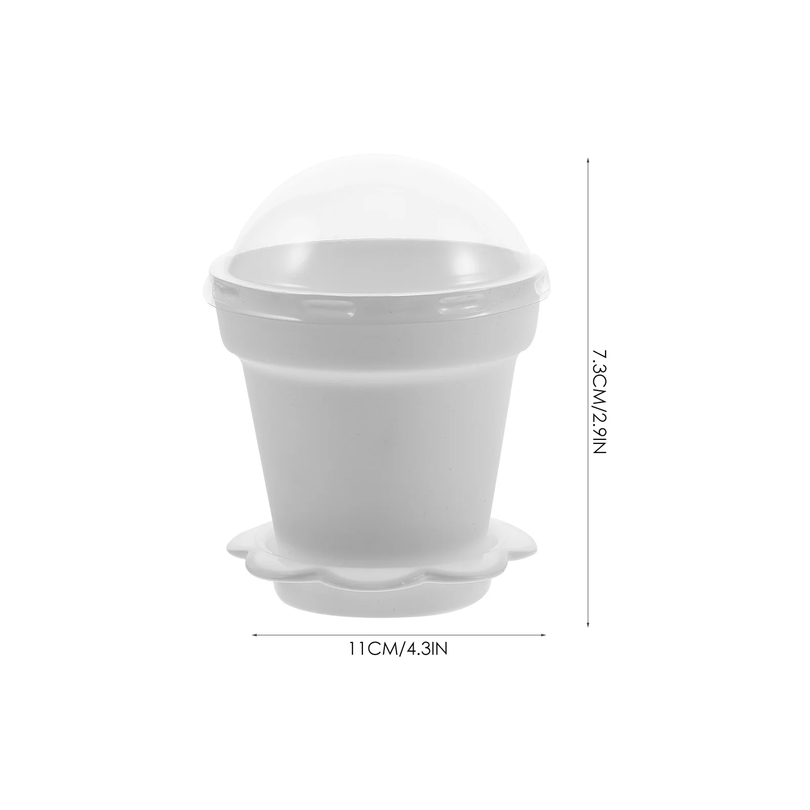 

20 PCS Potted Cake Sundae Cups Yogurt Mousse for Dessert with Lids Mini Flower Pots