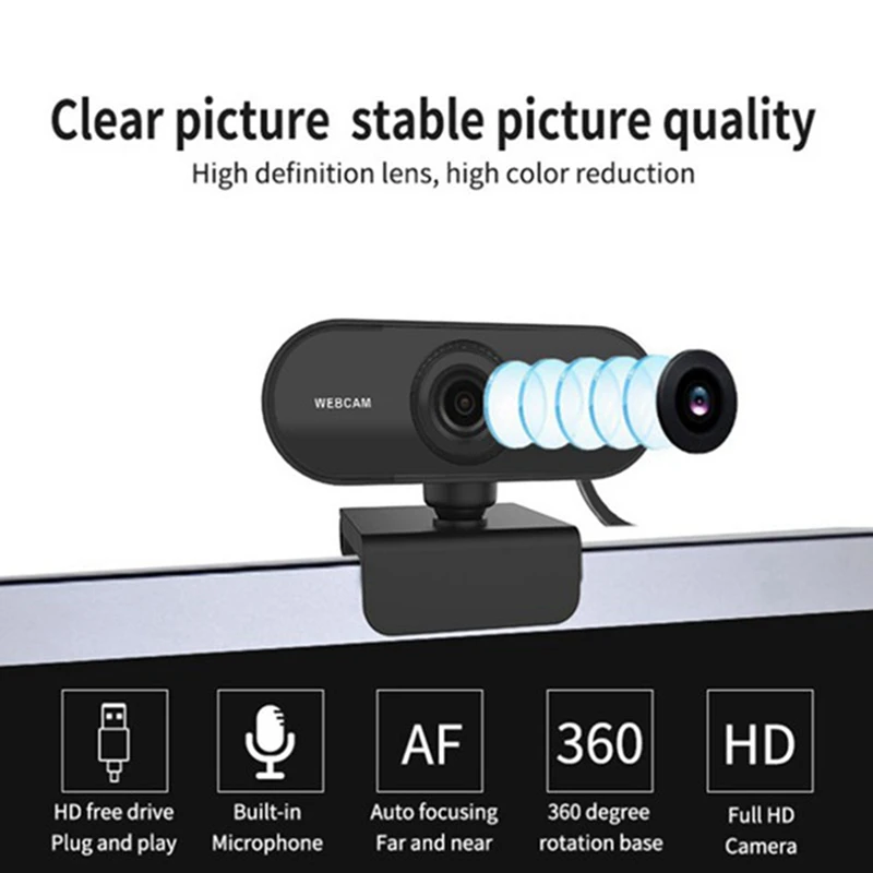 Computer Camera USB HD 2K 400W 30FPS Pixel Camera For Live Broadcast Video Calling Conference Work