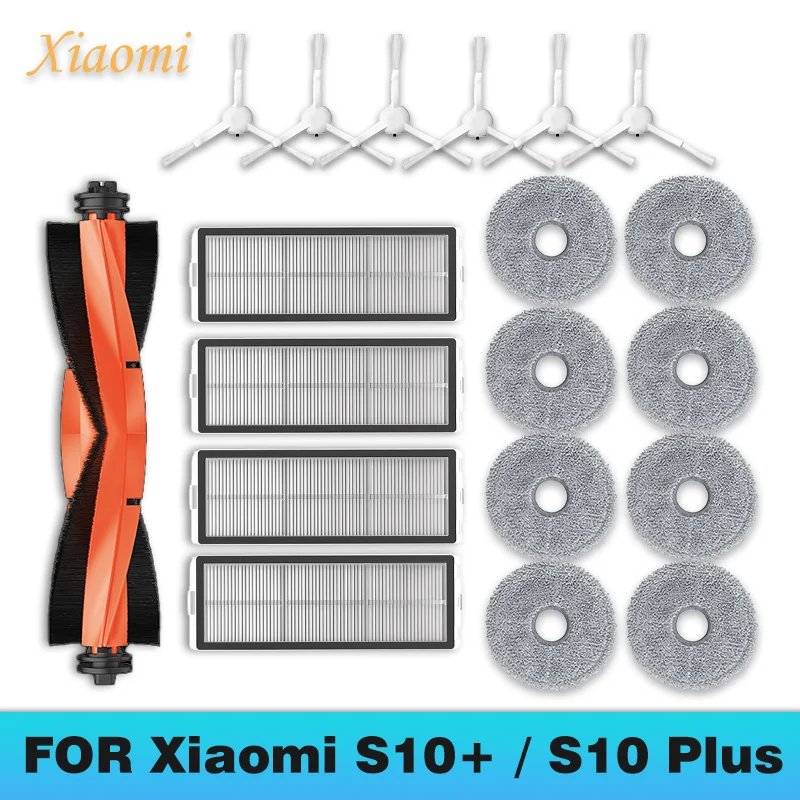

For Xiaomi Robot Vacuum S10 Plus / S10+ / B105 Parts Accessories Main Side Brush Hepa Filter Mop Cloth Replacement