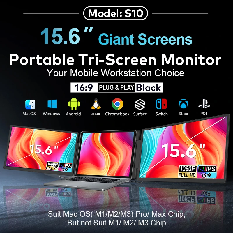 

Бестселлер: портативный монитор 15,6 дюймов с IPS-панелью, Type-C, 60 Гц, 1080P