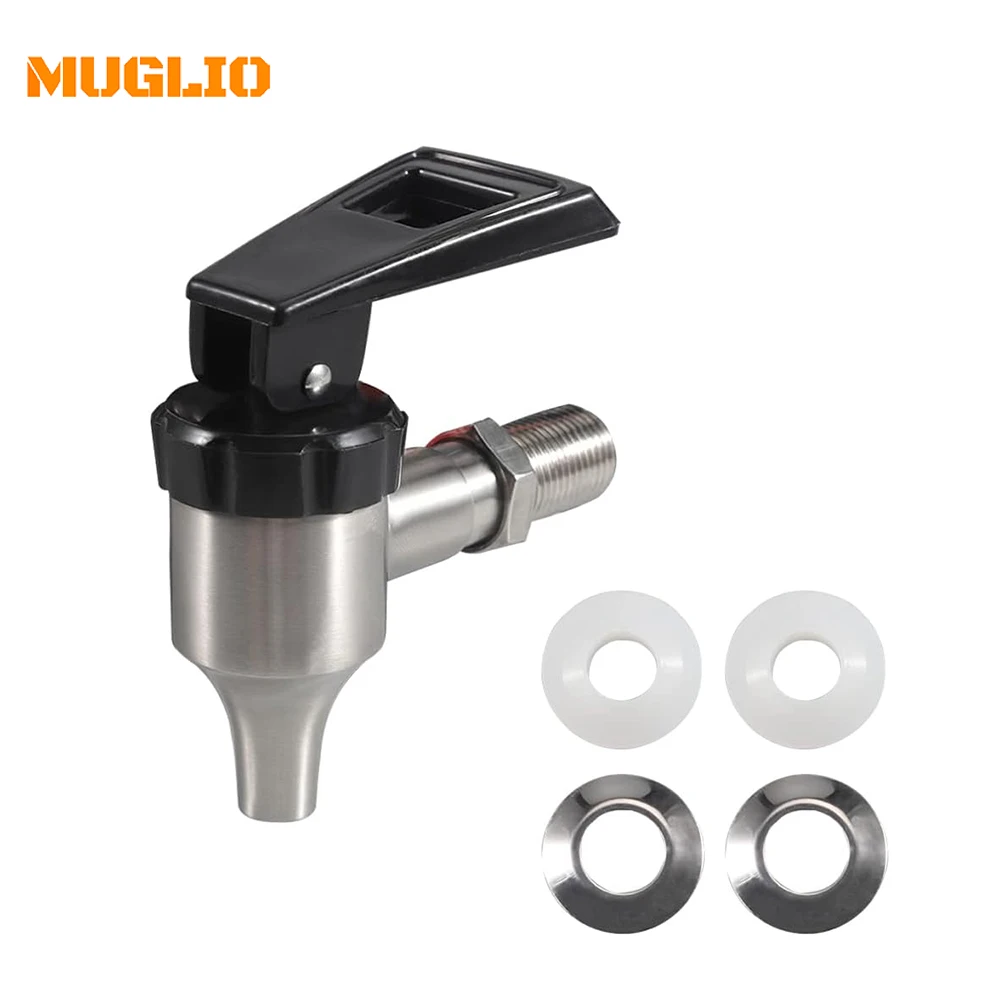 Stainless Steel Beer Beverage Machine Replacement Faucet Faucet Suitable for Coffee Can Juice Cylinder by MUGLIO (16mm)