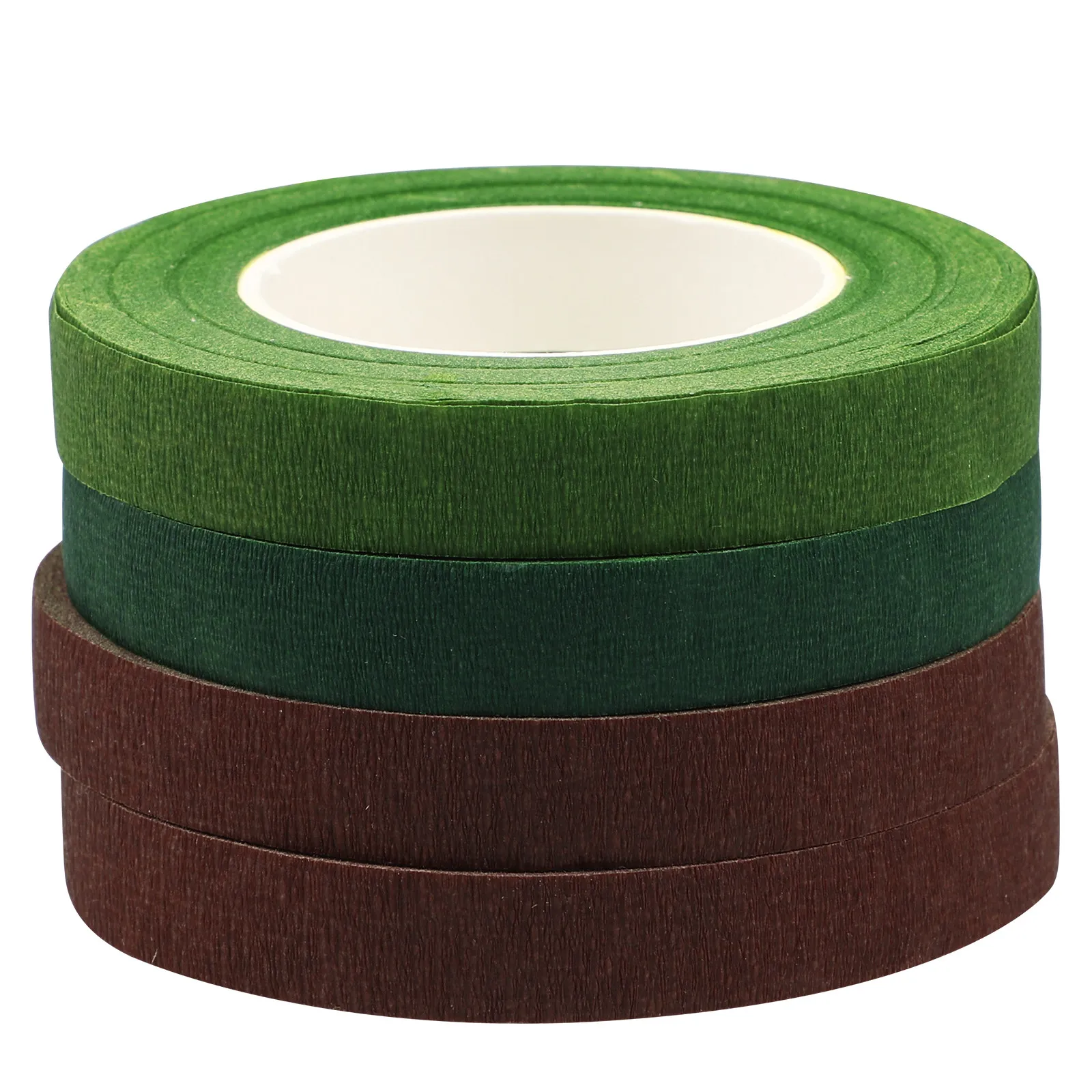 

4 Rolls Green Flower Tape Wide Dark for Bouquet Stem Wrapping Wedding Floral Arrangement DIY Gift Packaging Florist Tape