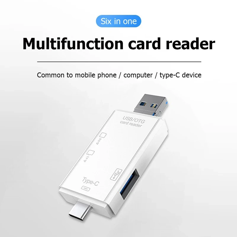 1/2/3/4pcs USB/Micro USB/Type C To SD TF Card Adapter OTG Memory Card Reader USB 3.0 USB C Card Reader Laptop PC Accessories