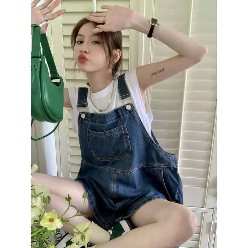 

Женские джинсовые комбинезоны, комбинезоны, гладкий силуэт, пот, буквы, изысканный свободный крой, весенне-осенние манжеты, свободный крой, высокие брюки