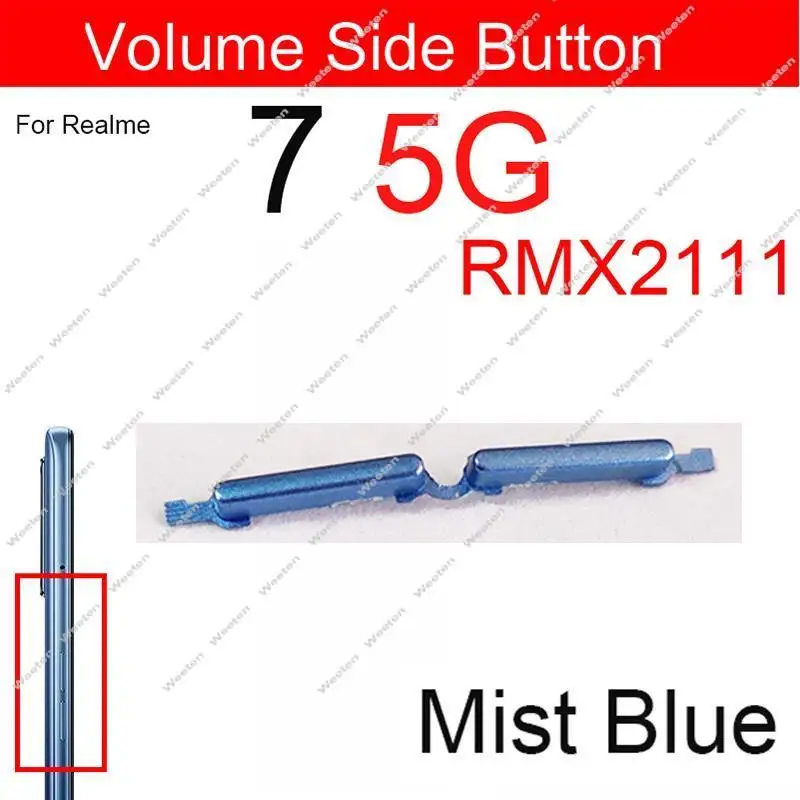 Side Power Volume Button For Realme 6 Pro 6i 6S 7i 7 Pro 4G 5G On OFF Power Volume Keys Switch Small Buttons Flex Cable Parts