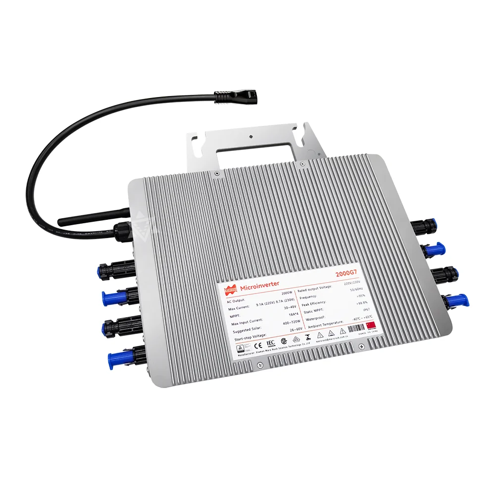 Max. 2500W MPPT-Mikrowechselrichter DC26-60V für Solarsysteme, hochwertiger, strombegrenzender Netzwechselrichter IP67 mit T40-AC-Kabel – Detail 23