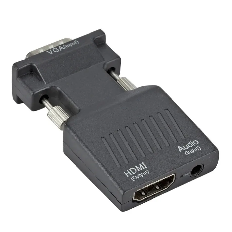 Grwibeou VGA do HDMI-kompatybilny konwerter audio-wideo 1080P HDMI-kompatybilny z kabel adaptera VGA dla PC Laptop do projektor HDTV