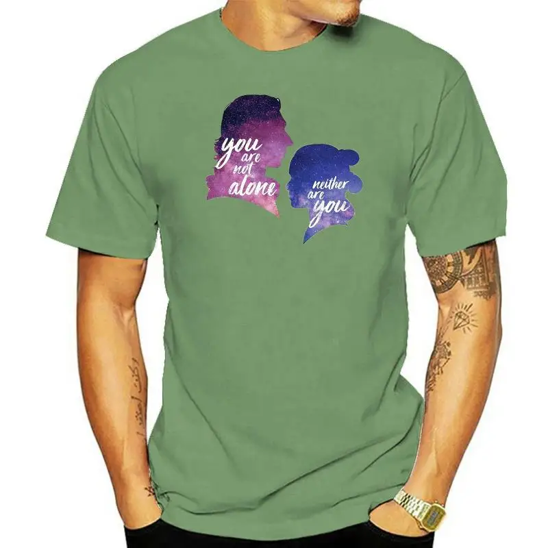 Reylo Outlined - You are not Alone - Neither are You 62 Tshirt for Men Women Black