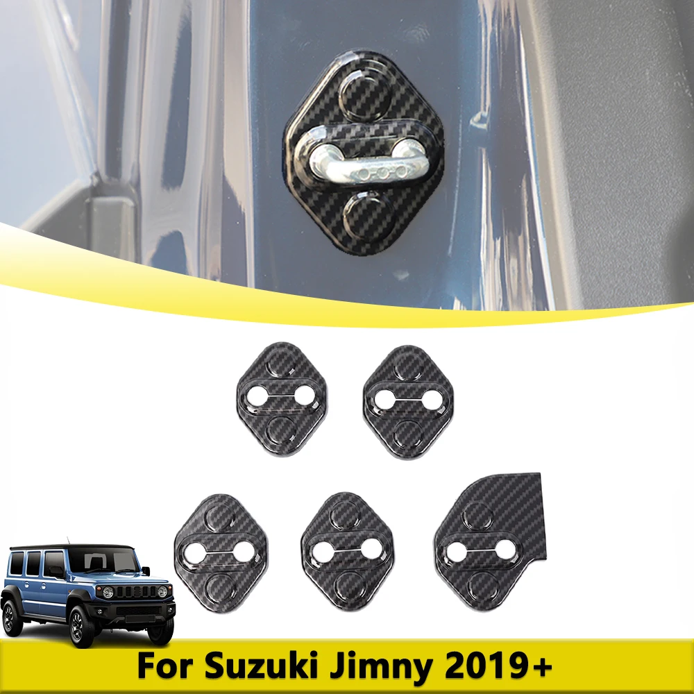 

Чехлы на дверные защелки для Suzuki Jimny 2019-2024 2025, защитные колпачки для замков, детали для стайлинга автомобилей, декоративные аксессуары для интерьера