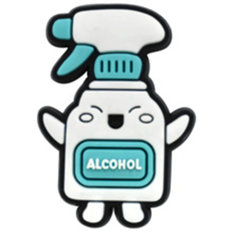 22 Stück medizinische Serie PVC-Schuhanhänger, niedliche Spritze und Krankenwagen-Kapselzubehör für Ärzte, Krankenschwestern, Feiertage, DIY-Geschenkideen