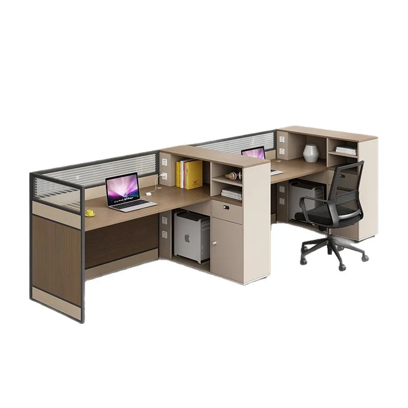 Office Screen Work Desk 2/4/6/Staff Office Desk and Chair Combination Partition Screen Staff Computer Desk