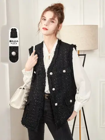 여유로운 조끼 여성용 통근 스타일 봄 여유로운 캐주얼 스타일 다용도 조끼 베스트 조끼 베스트 조끼 베스트 조끼