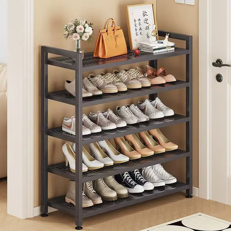 Large Capacity High Load Bearing Carbon Steel Material Living Room Multi Layer Saving Modern Shoe Rack Rust Proof Durable Hollow