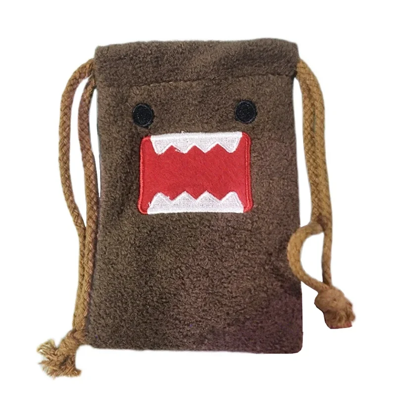 Domo Kun borsa con coulisse in peluche custodia carina con coulisse piccola custodia Anime Kawaii Storage Bag Organizer