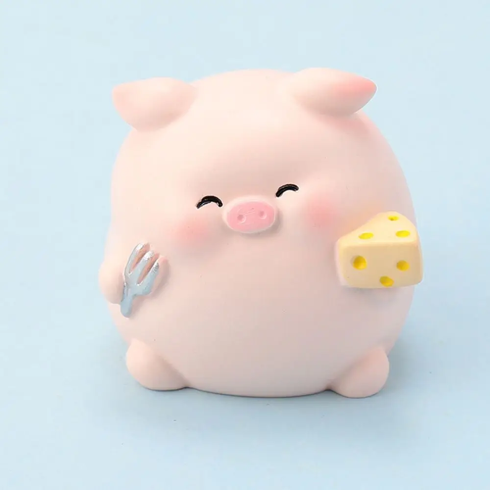 Coleção pão porco rosa porco bonecas doce cone doce porco boneca ornamentos de mesa bonito kawaii dos desenhos animados modelo brinquedo pequenos presentes