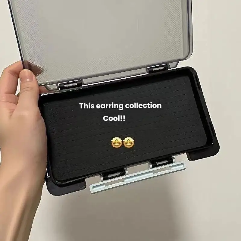 Portable Large Capacity Earring Storage Box Shockproof Jewelry Case Ear Stud Display Holder for Business Trip Use