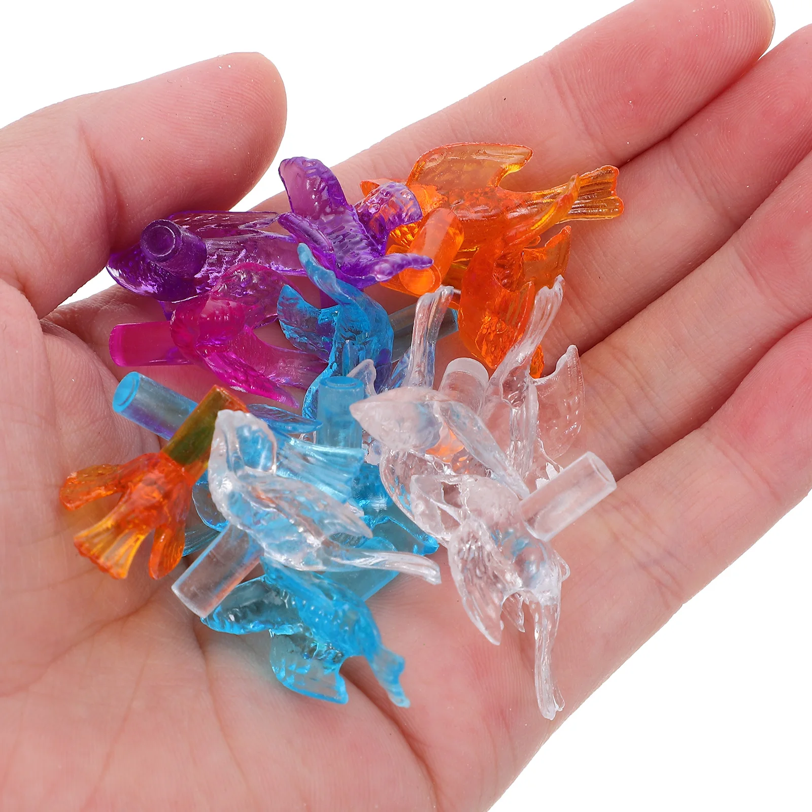 

140Pcs Ceramic Christmas Tree Lights Replacement Vintage Twist Plastic Bird Bulbs Holiday Decoration Plastic Tree Ornaments