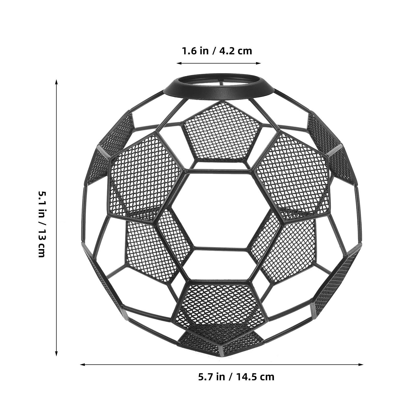 Imagem -02 - Abajur de Futebol Pingente Luz Teto Tons Retro para Restaurante Oco para Fora Iluminação