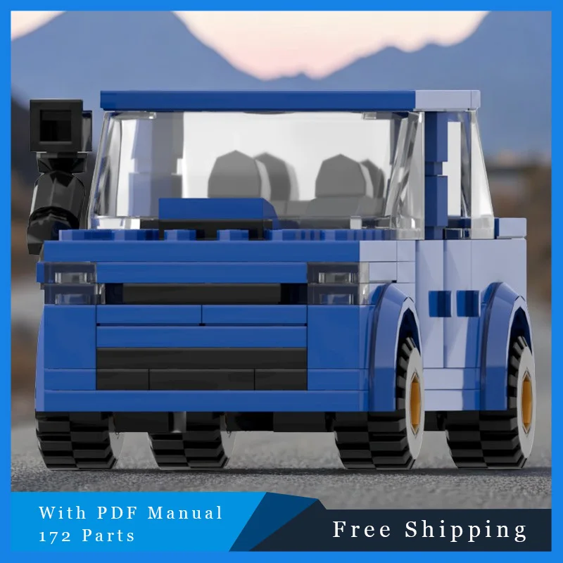 172 pièces vente chaude MOC créatif bleu Cool rallye voiture blocs de construction modulaires modèle enfants éducation bricolage assemblage jouet cadeau d'anniversaire