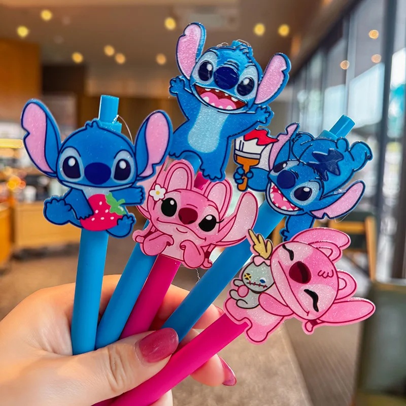 

Гелевая ручка Disney Stitch, милая ручка с рисунком из мультфильма, офисные школьные письменные принадлежности, канцелярские принадлежности, игрушки, подарок