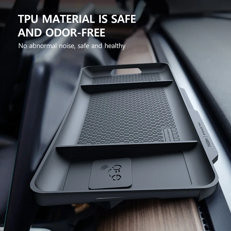 NovaAcc for Tesla Y 3 Upgrade Behind Screen Storage Box Dashboard Hidden Organizer Organizer Tray Non-Slip Sunglass Card Holder