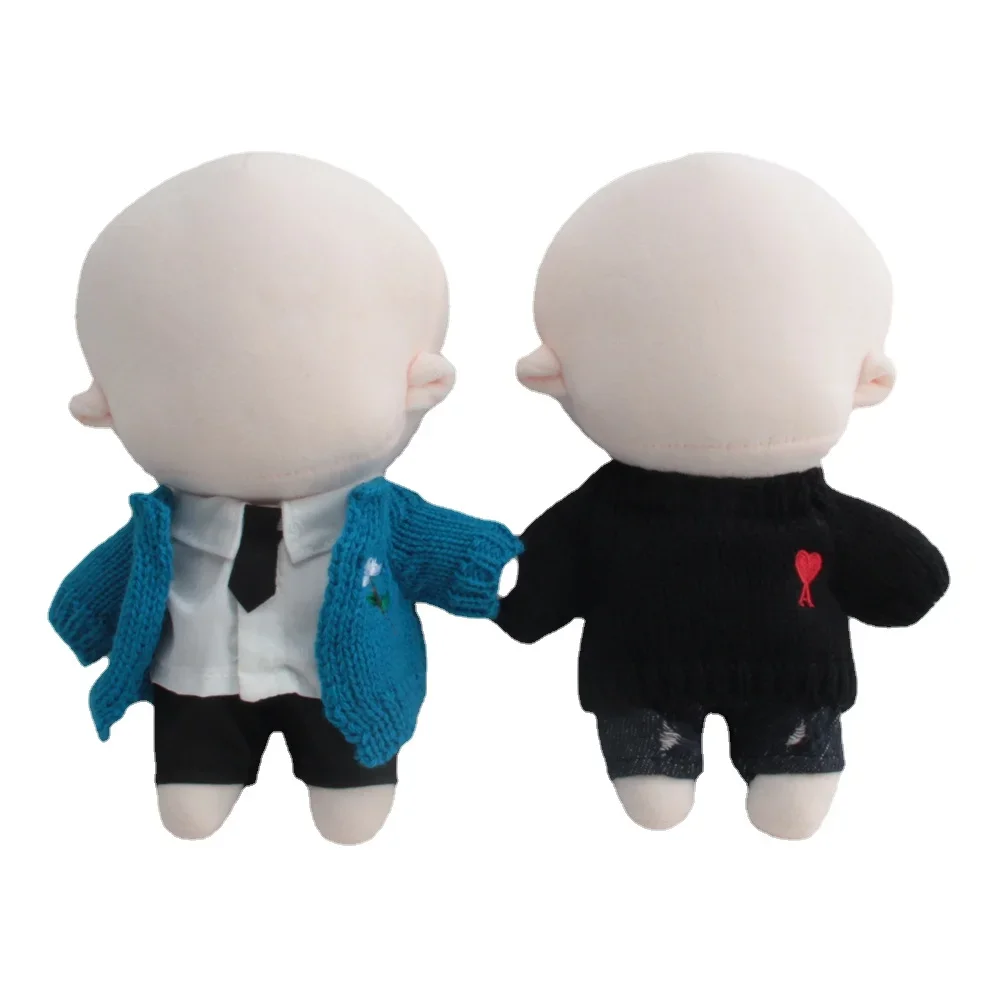 Fashion Doll Clothes for 20cm Idol Dolls Accessories Plush Doll's Clothing Sweater Vest Stuffed Toy Dolls Outfit for Korea Dolls