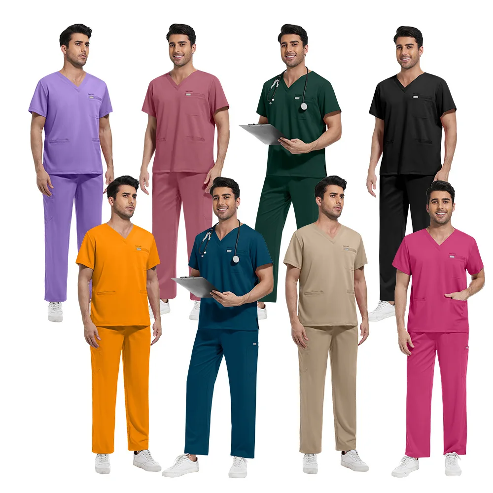 

Hospital Men Women Medical Uniforms Woman Scrubs Sets Doctors Nurses Accessories Surgical Dental Clinic Lab Spa Workwear Clothes
