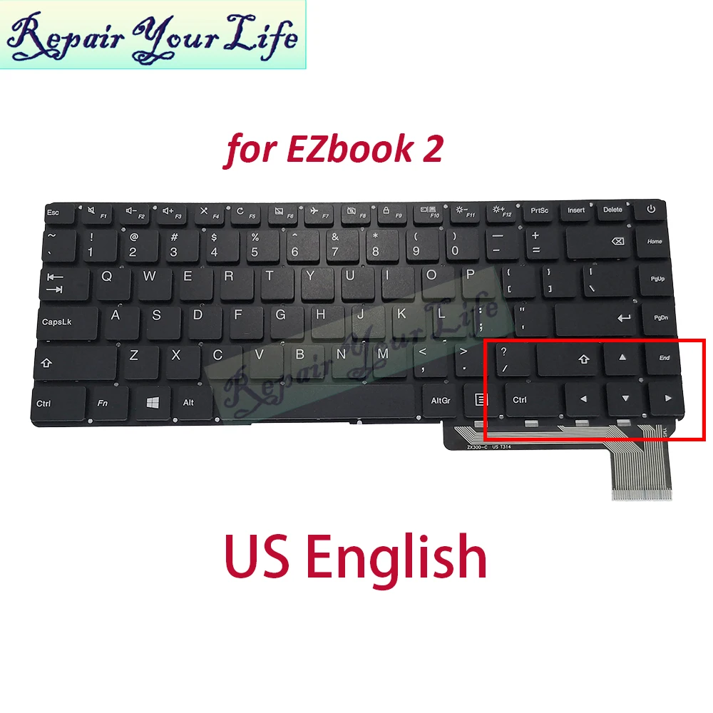 

US English RU/Russian Keyboard For Jumper EZbook 2 ZX300-C US T314 Notebook Keyboards EB10300R001 PRIDE-K2511 MB3002003US New