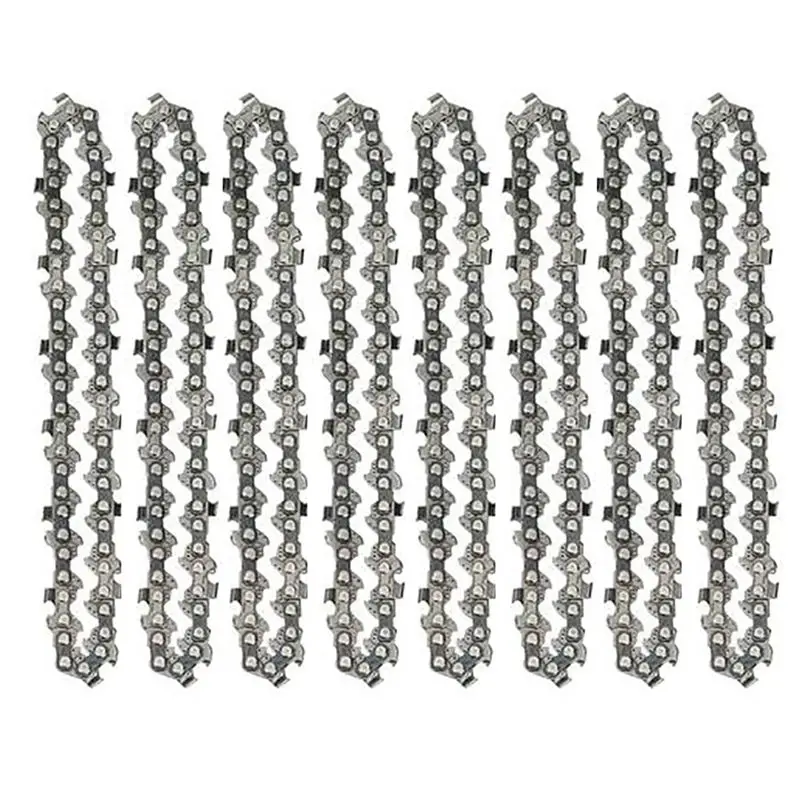 A19F-16 Pcs 4 Inch Mini Steel Chainsaw Chain Electric Pruning Saw Accessory Garden Tool Replacement