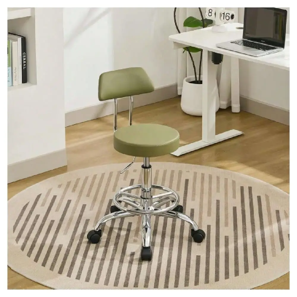 

Chair Work Stool With BackSwivel Shop Stool 19.5 26.6 Adjustable Height And Footrest Ergonomic Office Chair Green,40062478