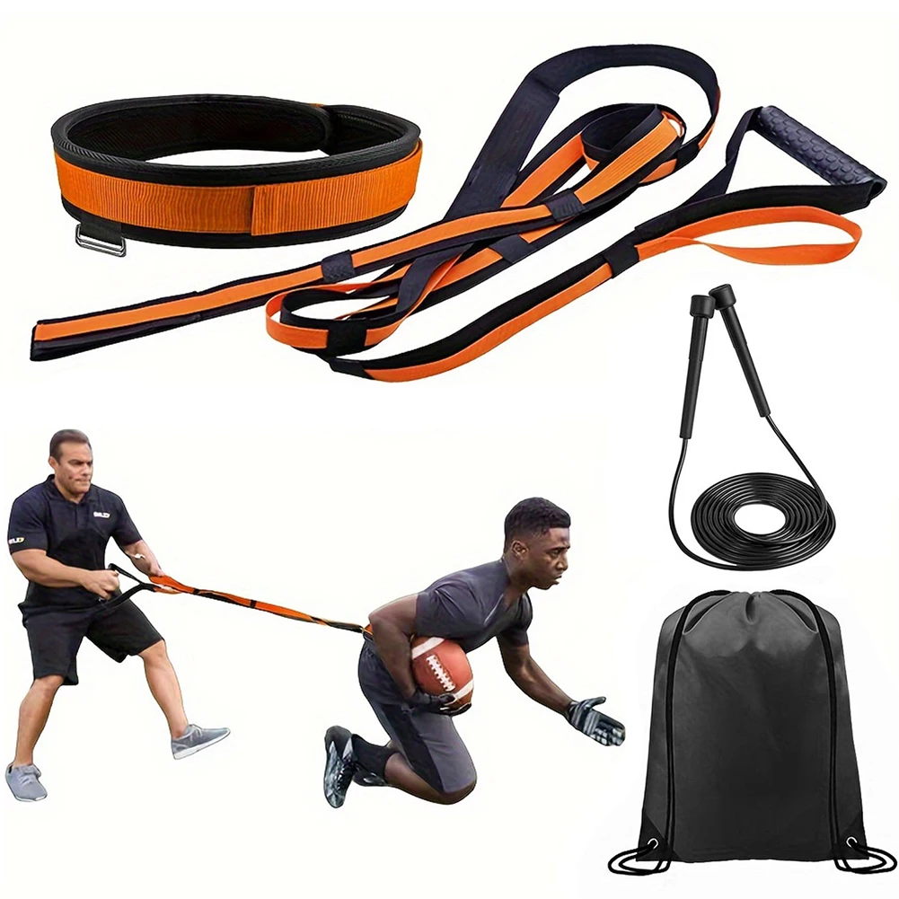 Speed Training Kit with Jump Rope Overload Running Resistance Harness Resistance Band for Sprint Football Basketball Soccer