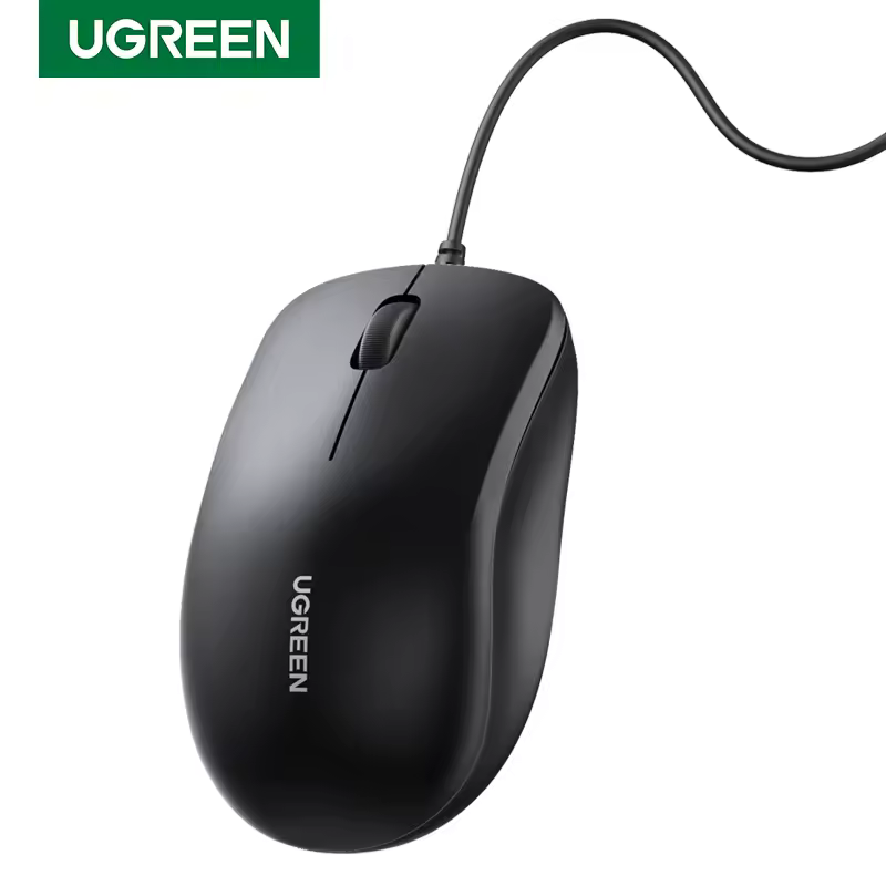 UGREEN USB Wired עכבר עם ארגונומי עיצוב 1200 DPI 3 כפתורי עכבר עבור מחשבים ניידים ומחשבים