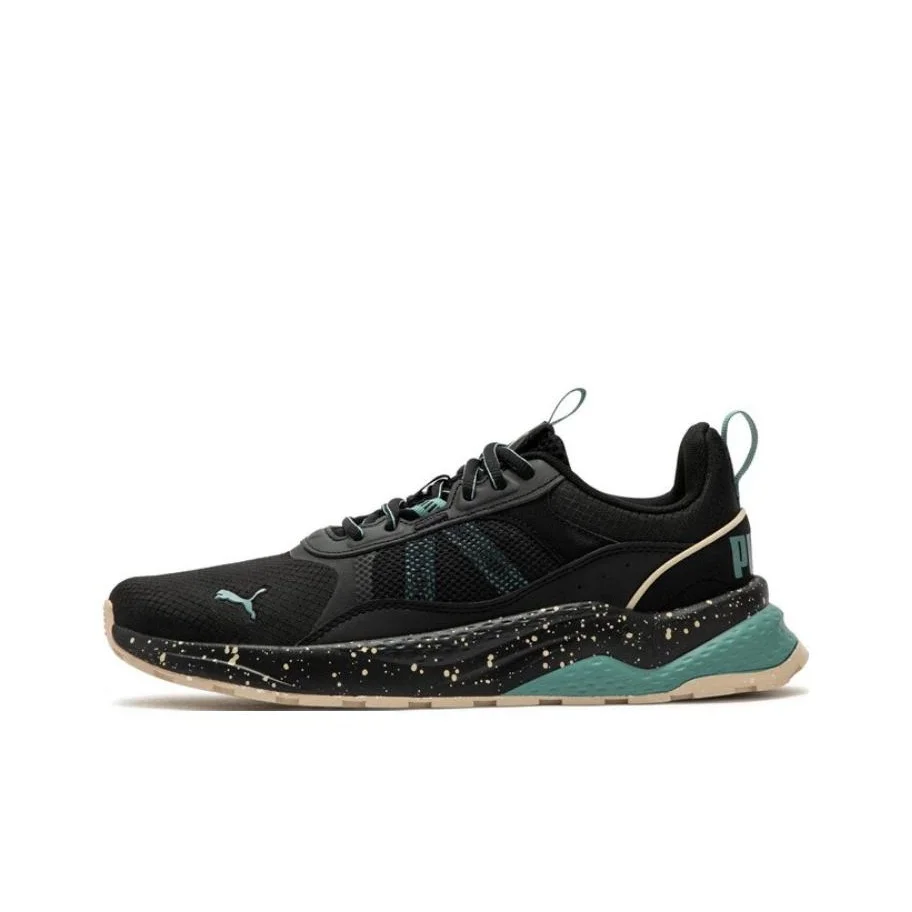 PUMA Casual Shoes Unisex Low Top Black/Green 389221-02