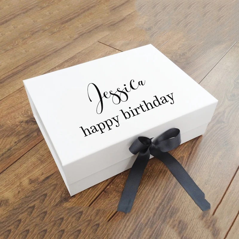 

Personization name gift paper box for wedding bridesmaid package birthday party gifts box for mother's day father gifts box