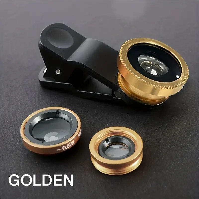 3in1 Fisheye Lens Wide Angle Micro Camera Lens for iPhone 14 13 3IN1 Zoom Fish Eye Len for Smartphone Lenses with Phone Clip