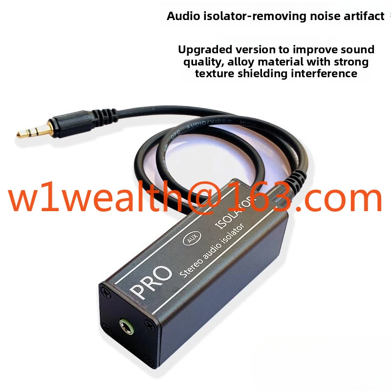 

3.5 Audio isolator, audio noise, current sound, noise cancellation, common ground filtering AUX noise reducer, anti-jammer