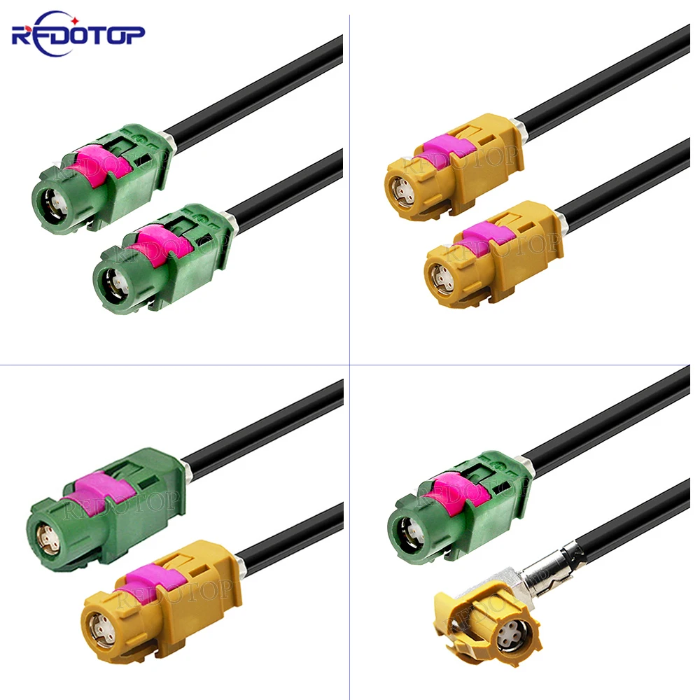 4Pin HSD Code E to K Connector 4-Core Car LVDS Video Line Cable Fit for Mercedes-Benz Audi Navigation GPS Audio Cable Wire