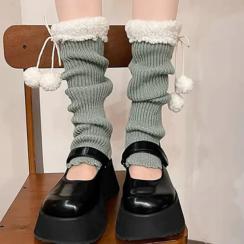 2025 Kawaii تدفئة الساق Y2K لطيف لوليتا تدفئة الساق سميكة اليابانية Harajuku موضة الملابس والاكسسوارات القوس جوارب عالية إلى الركب